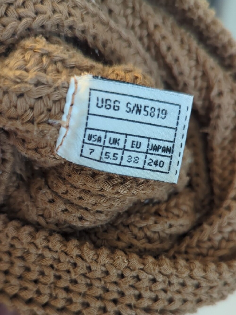 UGG Women's Tan Knit & Suede Boots - Picture 8 of 8